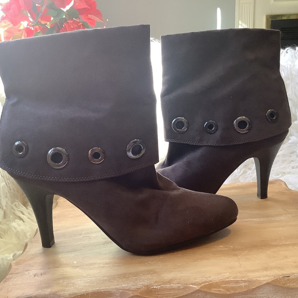 Impo Ankle boots booties dark‎ gray EUC